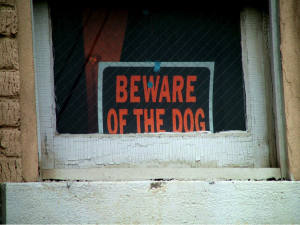 Beware of Dog Sign – Bites in California