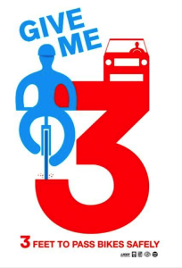 Give Me Three – Pass Bikes Safely